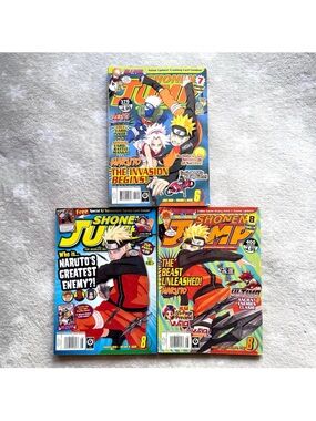 Shonen Jump Bundle-NARUTO -June 2009 Issue 6/Aug. 2010 Issue 8/Aug. 2009 Issue 8